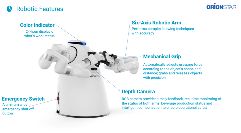 OS02 orionstar coffee making robot